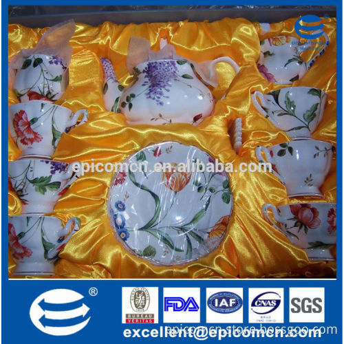 new model 15pcs 17pcs fine porcelain ceramic crokery cup mug saucer tea coffee set